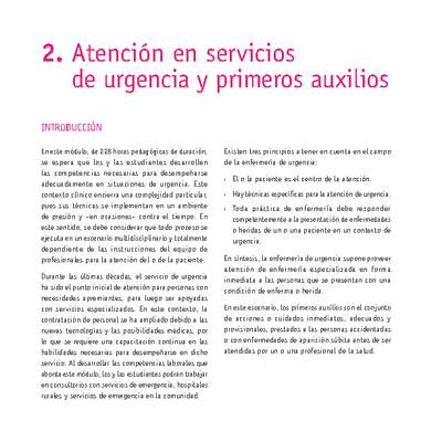 Módulo 02 - Atención en servicios de urgencia y primeros auxilios