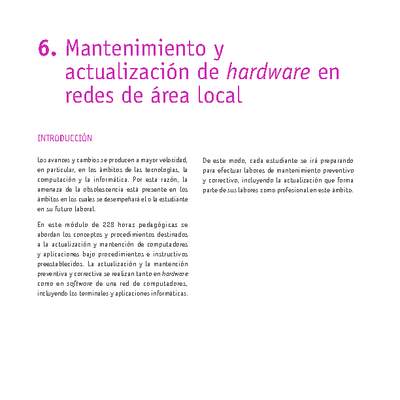 Módulo 06 - Mantenimiento y actualización de hardware en redes área local