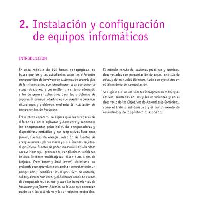 Módulo 02 - Instalación y configuración de equipos informáticos