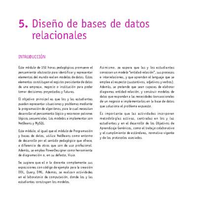 Módulo 05 - Diseño de base de datos racionales