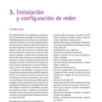 Módulo 03 - Instalación y configuración de redes