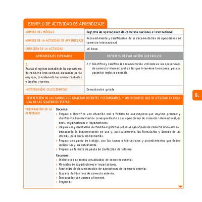 Reconocimiento y clasificación de la documentación de operaciones de comercio internacional