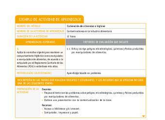 Contaminaciones en la industria alimentaria