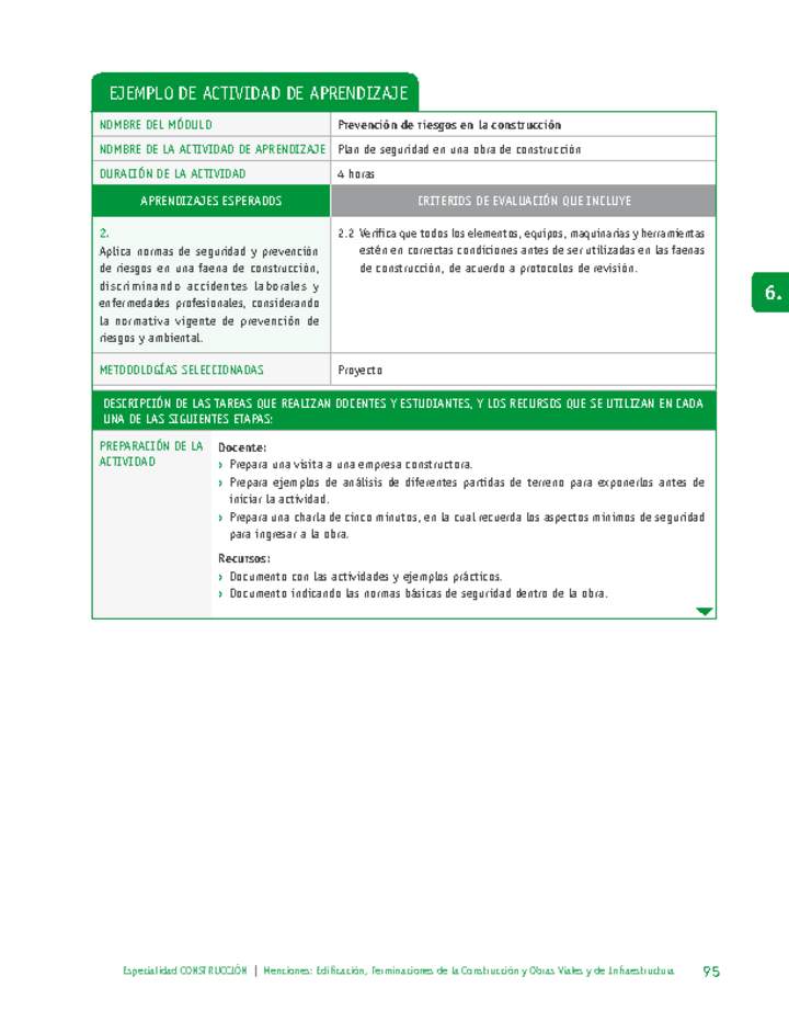 Plan de seguridad en una obra de construcción