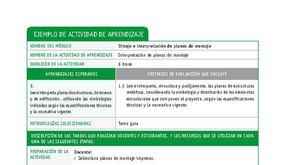 Interpretación de planos de montaje