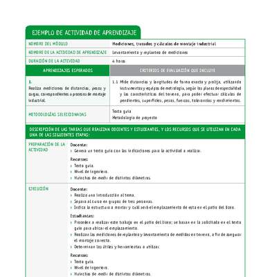 Levantamiento y replanteo de mediciones