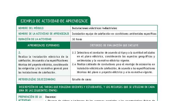 Instalación equipo de calefacción en condiciones ambientales específicas