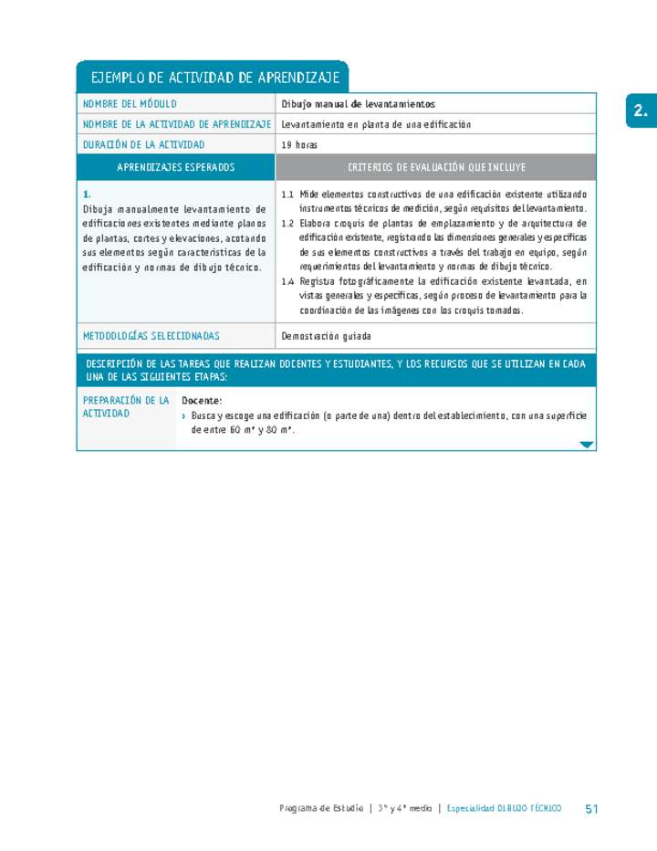 Levantamiento en planta de una edificación