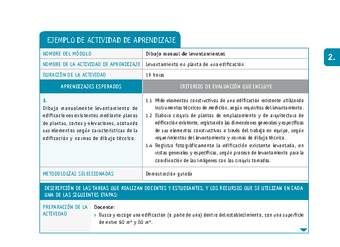 Levantamiento en planta de una edificación