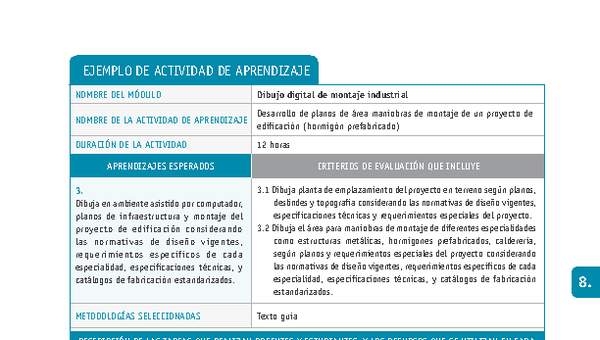 Desarrollo de planos de área maniobras de montaje de un proyecto de edificación (hormigón prefabricado)