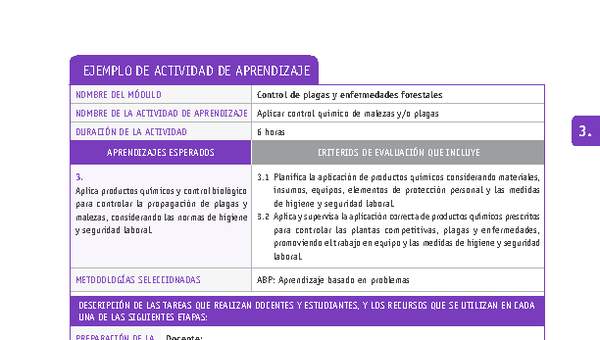 Aplicar control químico de malezas y/o plagas