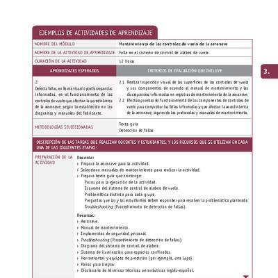 Falla en el sistema de control de alabeo de vuelo