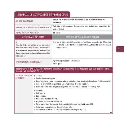 Solución de discrepancia de mantenimiento del sistema neumático de una aeronave