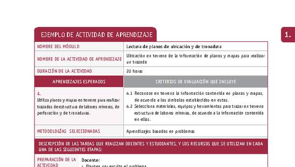 Ubicación en terreno de la información de planos y mapas para realizar un trazado