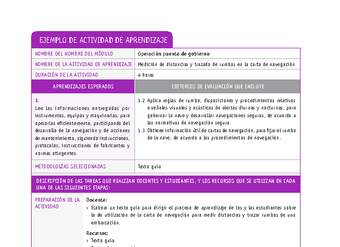 Medición de distancias y trazado de rumbos en la carta de navegación