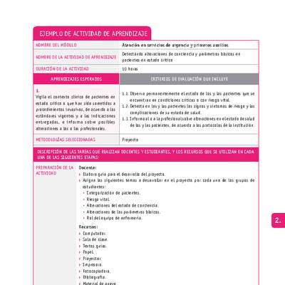 Detectando alteraciones de conciencia y parámetros básicos en pacientes en estado crítico