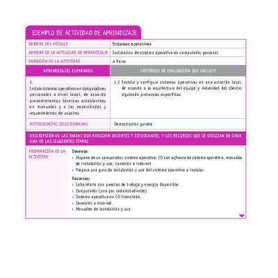 instalación de sistema operativo en computador personal