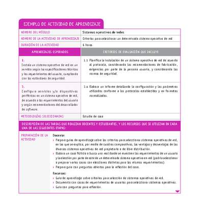 Criterios para seleccionar un determinado sistema operativo de red