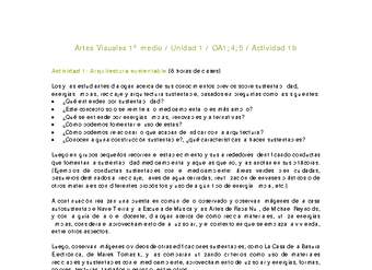 Artes Visuales 1 medio-Unidad 2-OA1;4;5-Actividad 1b
