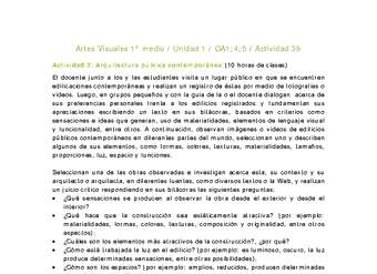 Artes Visuales 1 medio-Unidad 2-OA1;4;5-Actividad 3b