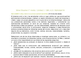 Artes Visuales 1 medio-Unidad 2-OA1;4;5-Actividad 3b