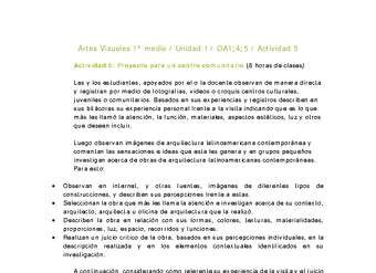 Artes Visuales 1 medio-Unidad 2-OA1;4;5-Actividad 5