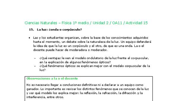 Ciencias Naturales 1 medio-Unidad 2-OA11-Actividad 15