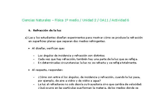 Ciencias Naturales 1 medio-Unidad 2-OA11-Actividad 6