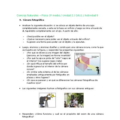 Ciencias Naturales 1 medio-Unidad 2-OA11-Actividad 9