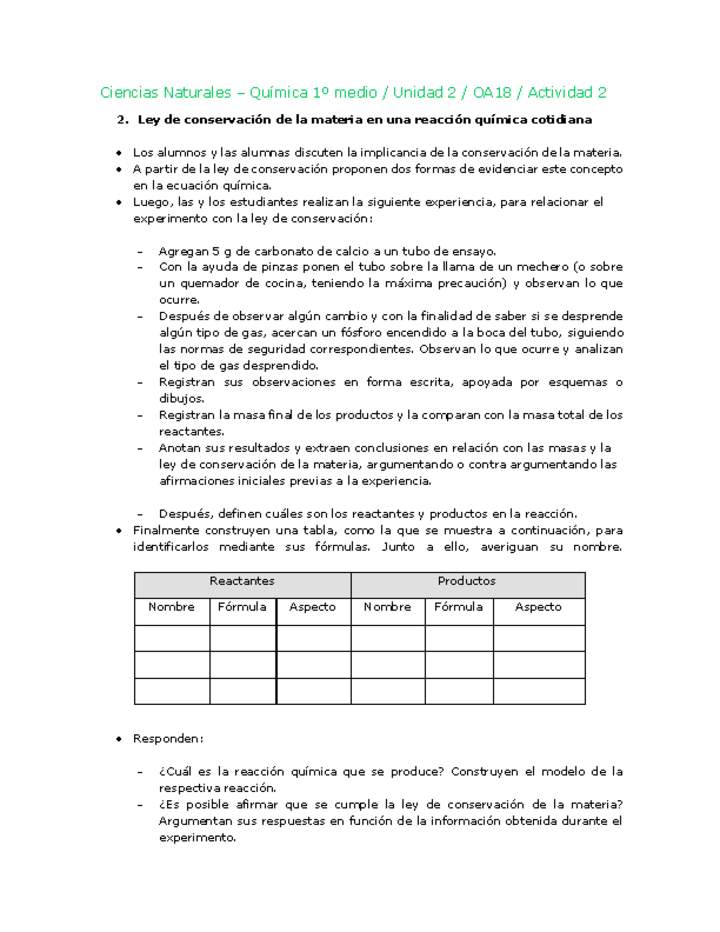 Ciencias Naturales 1 medio-Unidad 2-OA18-Actividad 2