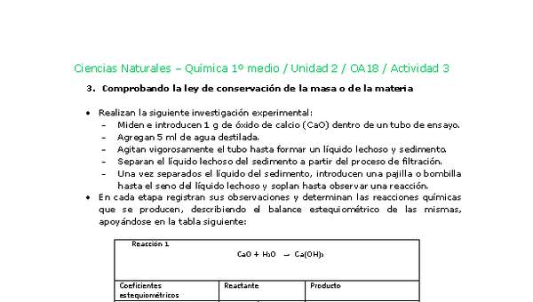 Ciencias Naturales 1 medio-Unidad 2-OA18-Actividad 3