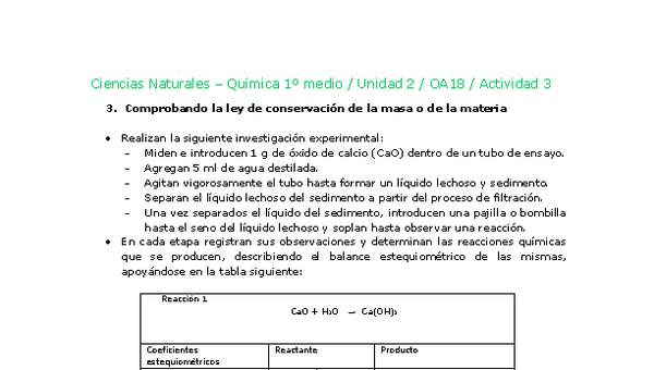 Ciencias Naturales 1 medio-Unidad 2-OA18-Actividad 3
