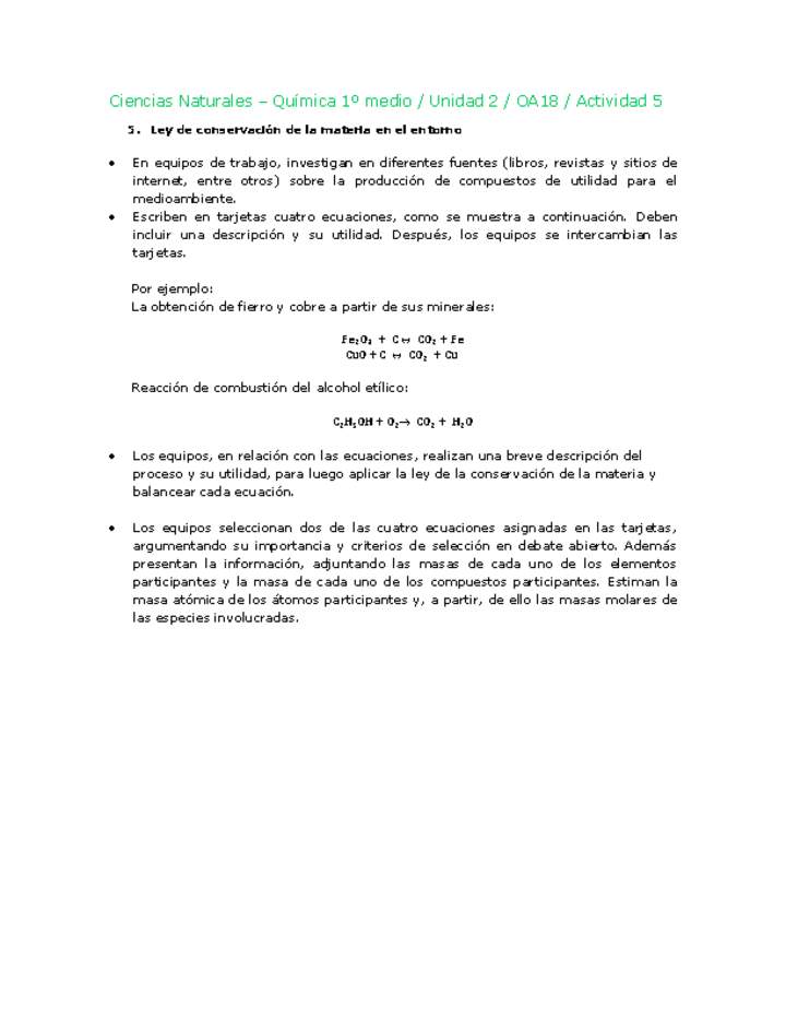 Ciencias Naturales 1 medio-Unidad 2-OA18-Actividad 5