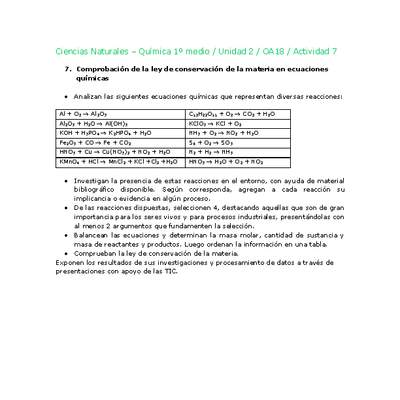 Ciencias Naturales 1 medio-Unidad 2-OA18-Actividad 7