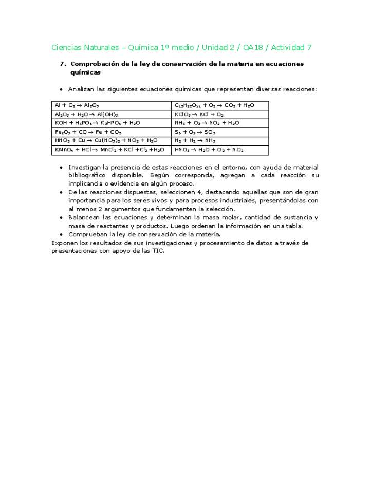 Ciencias Naturales 1 medio-Unidad 2-OA18-Actividad 7