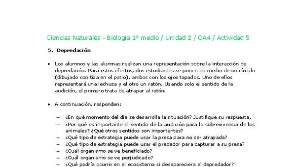 Ciencias Naturales 1 medio-Unidad 2-OA4-Actividad 5