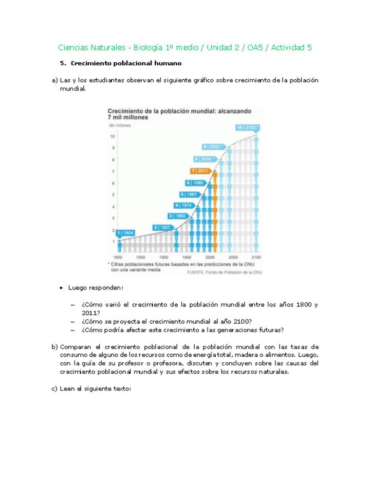 Ciencias Naturales 1 medio-Unidad 2-OA5-Actividad 5