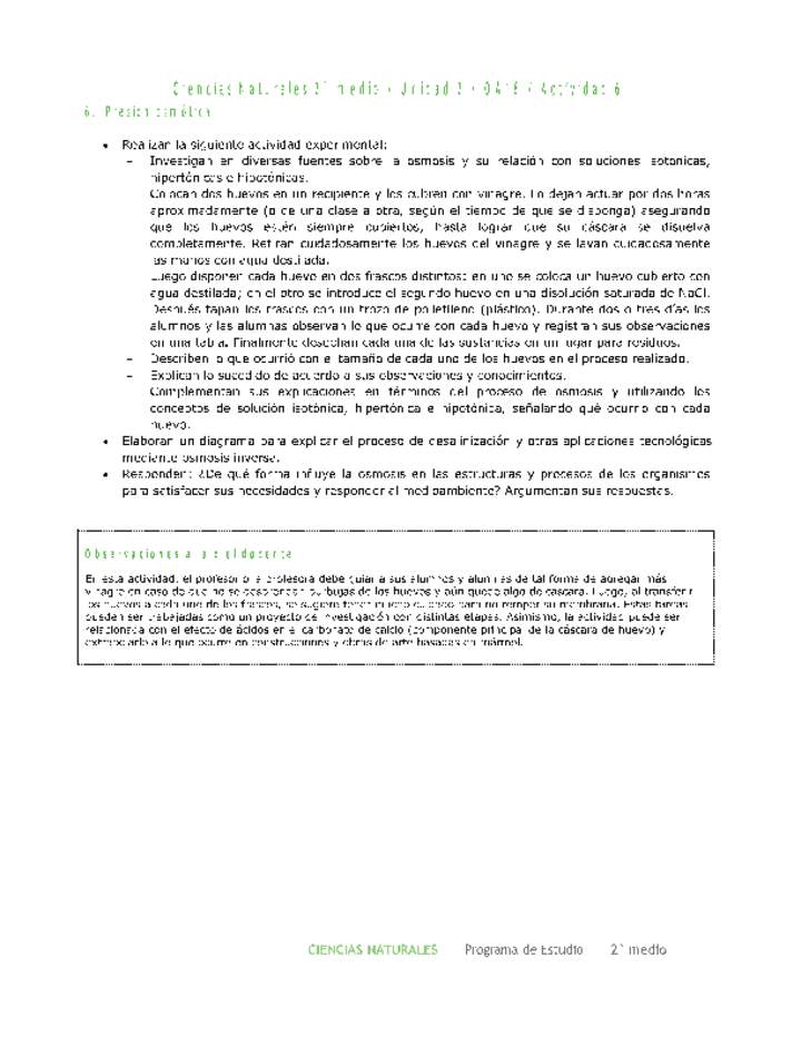 Ciencias Naturales 2 medio-Unidad 2-OA16-Actividad 6