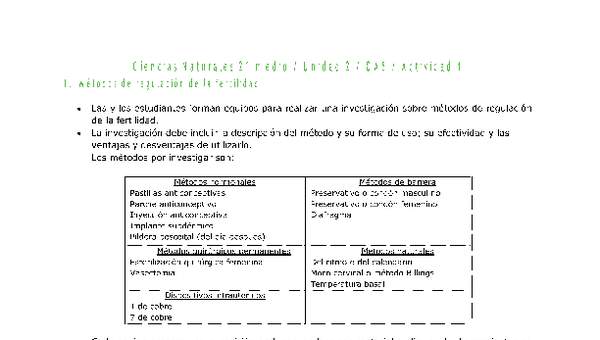 Ciencias Naturales 2 medio-Unidad 2-OA5-Actividad 1