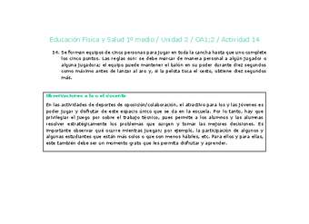 Educación Física 1 medio-Unidad 2-OA1;2-Actividad 14