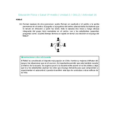 Educación Física 1 medio-Unidad 2-OA1;2-Actividad 16