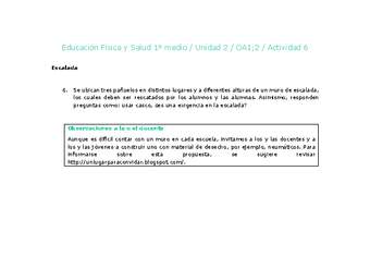 Educación Física 1 medio-Unidad 2-OA1;2-Actividad 6