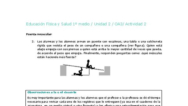 Educación Física 1 medio-Unidad 2-OA3-Actividad 2