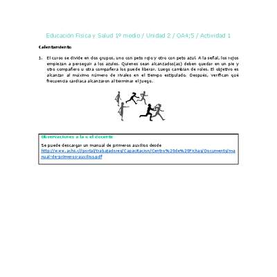 Educación Física 1 medio-Unidad 2-OA4;5-Actividad 1