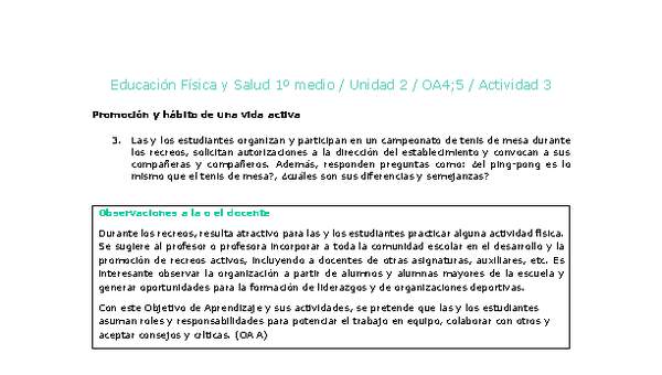 Educación Física 1 medio-Unidad 2-OA4;5-Actividad 3