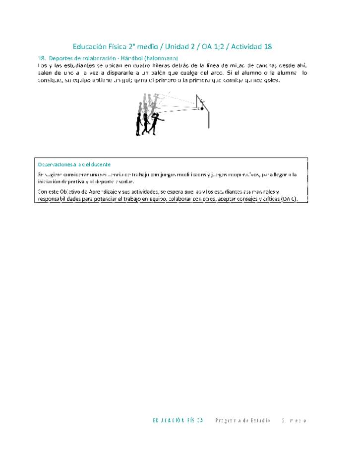 Educación Física 2 medio-Unidad 2-OA1;2-Actividad 18