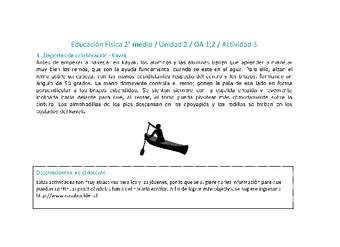 Educación Física 2 medio-Unidad 2-OA1;2-Actividad 3