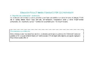 Educación Física 2 medio-Unidad 2-OA1;2-Actividad 4