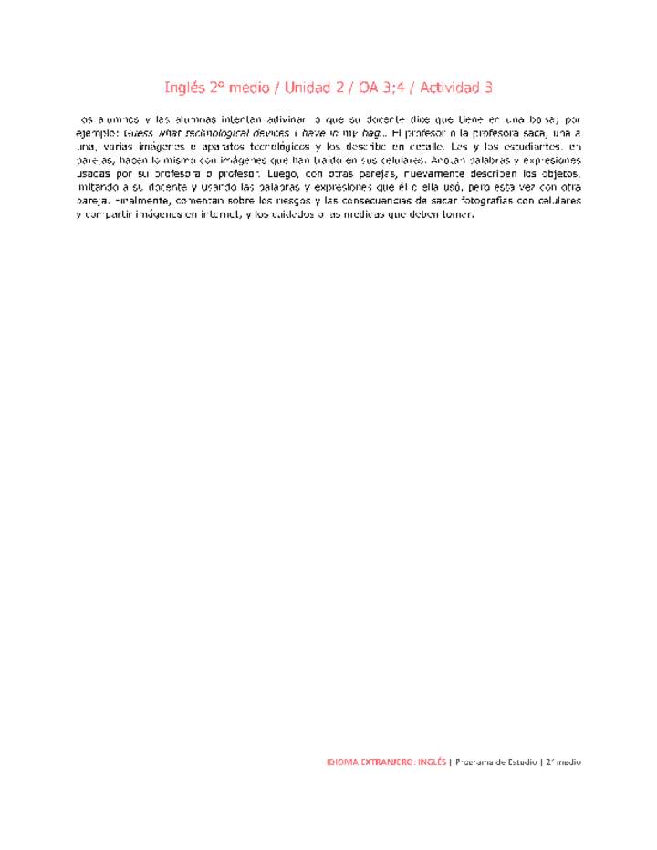 Inglés 2 medio-Unidad 2-OA3;4-Actividad 3