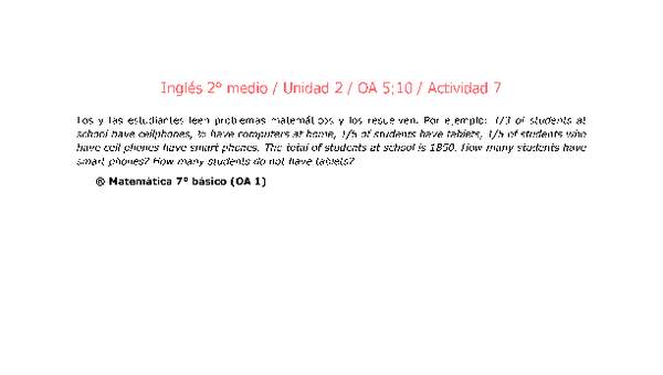 Inglés 2 medio-Unidad 2-OA5;10-Actividad 7